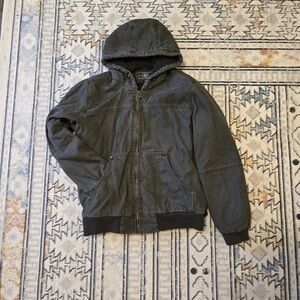 G.H. Bass & Co. Men's Heavy Cotton Canvas Hoody Bomber Jacket M